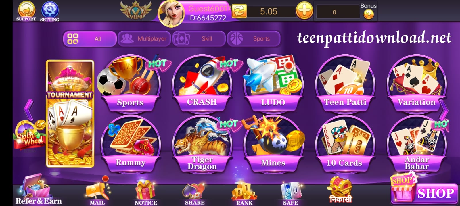 List Of Available All Teen Patti Club Online Games