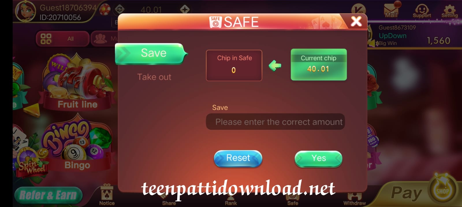 Rummy Nabob App Safe Button Program
