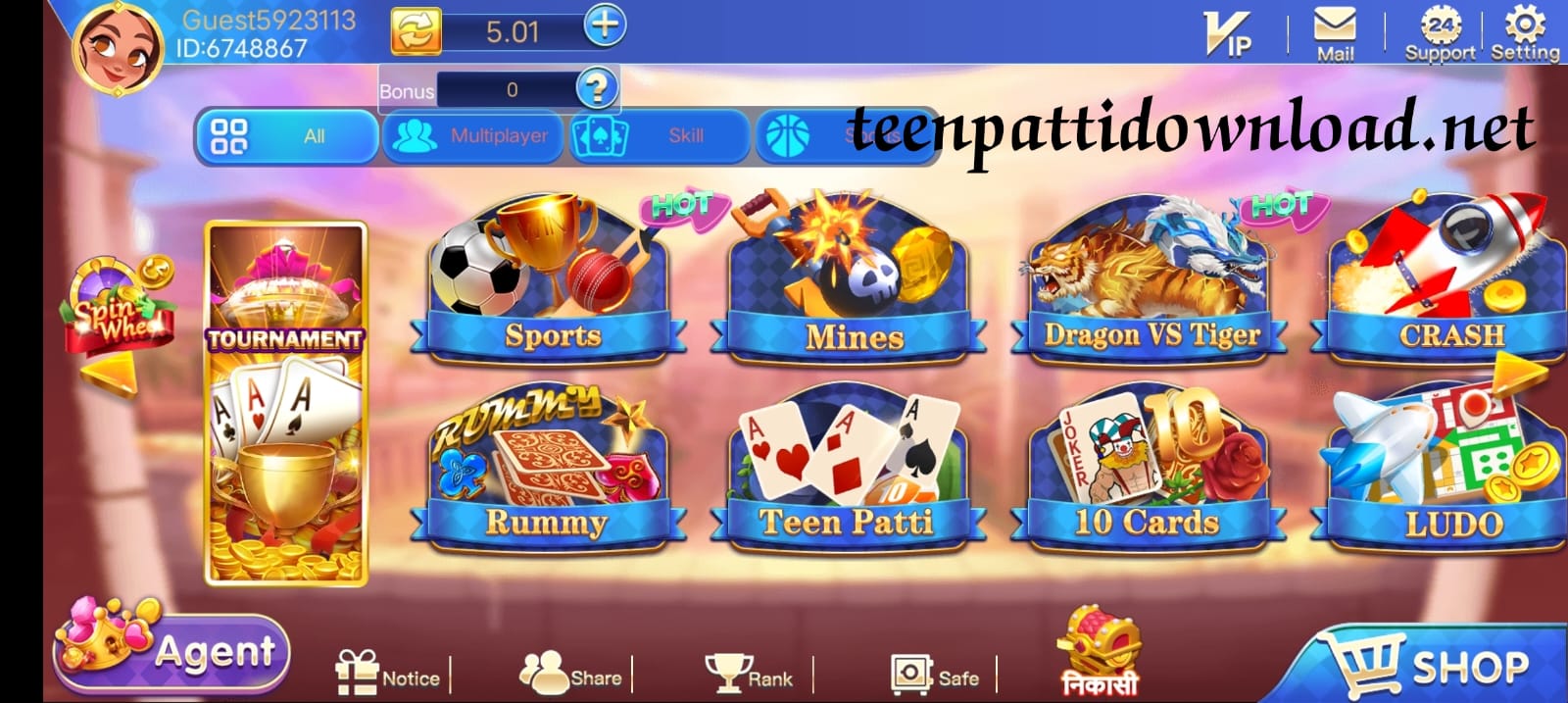 Available Game’s In Rummy Joy Application