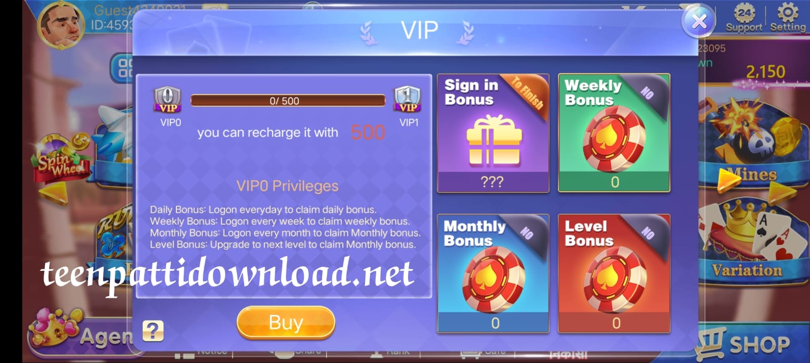 VIP Program In Teen Patti Party App